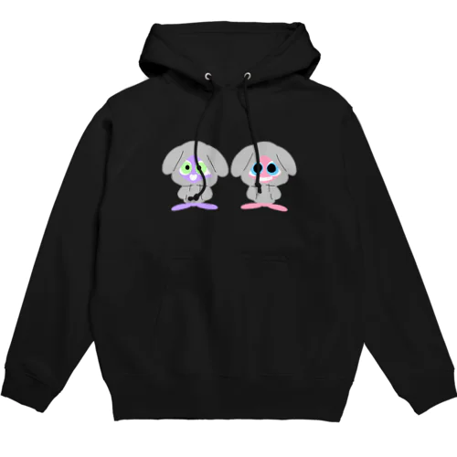 仲良しうさぎ Hoodie