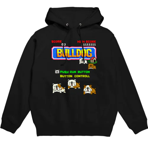 レトロゲーム風なブルドッグ Hoodie