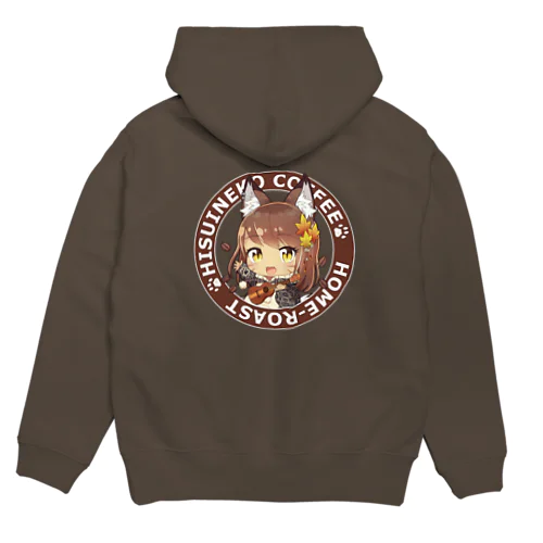 翡翠猫（Hisuineko Coffee・ウクレレver.）のグッズ Hoodie