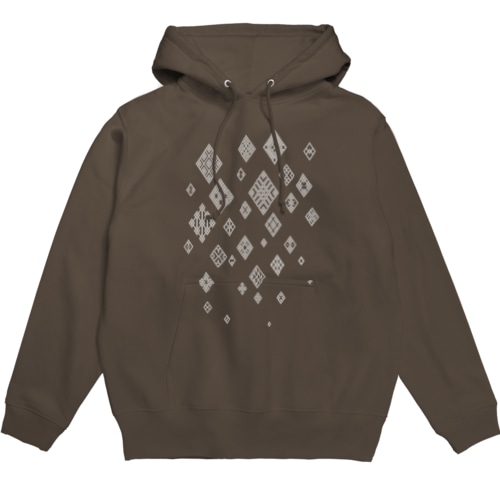 津軽こぎん刺し模様『snow modoco』ネイビー Hoodie