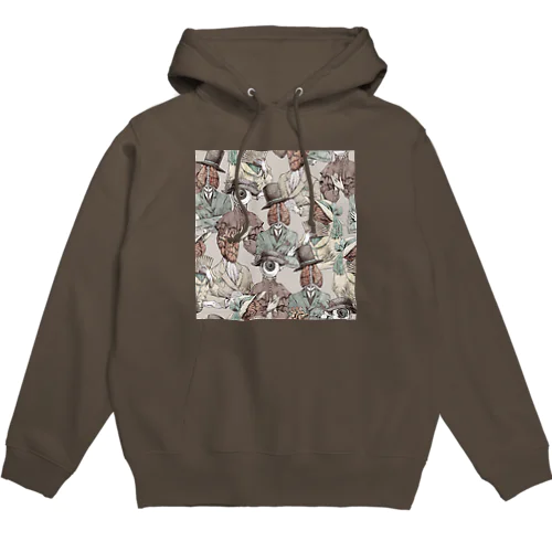 臓器の観客総柄GY Hoodie