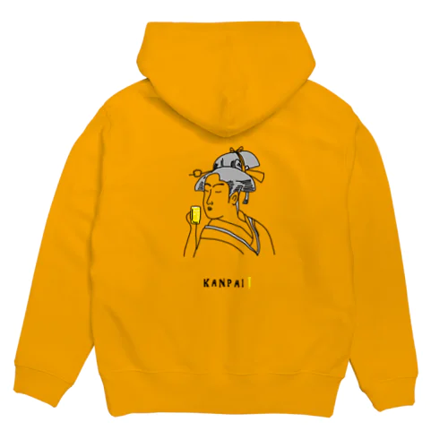 名画 × BEER（美人画）黒線画 Hoodie