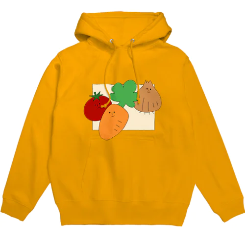 鍋に入れられる野菜たち Hoodie