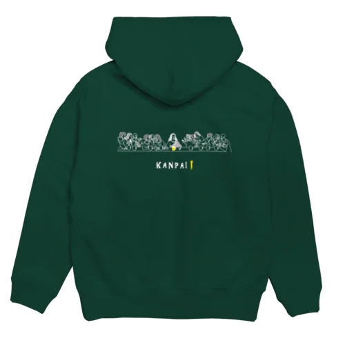 名画 × BEER（最後の晩餐）白線画 Hoodie