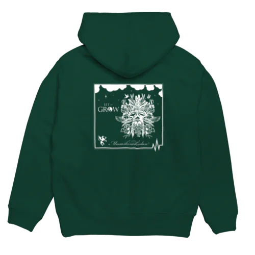 Green Man（スクエア）パーカー 　背面 Hoodie