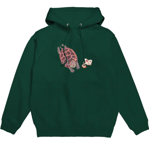 茜色みつけた、クサガメさん　 Hoodie