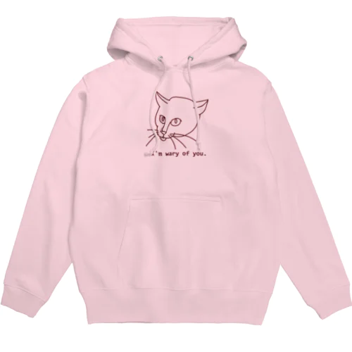 警戒中の猫 Hoodie