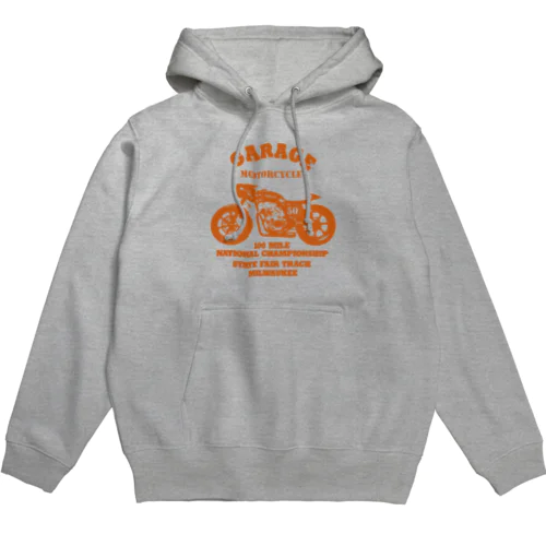 武骨なバイクデザイン orange Hoodie