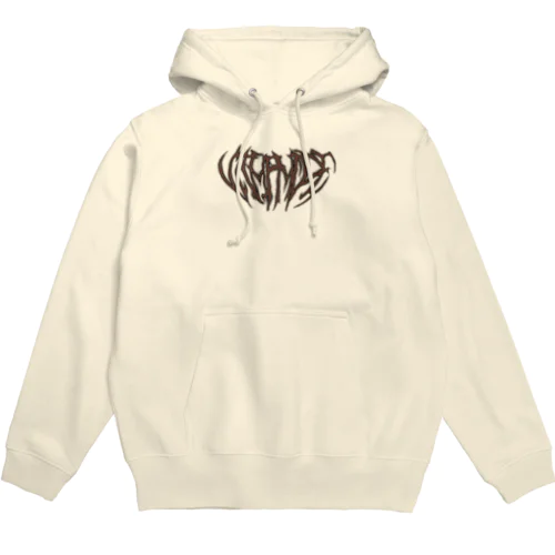 Logo (BROWN)＆ Back print Hoodie|Travis Scott skeleton パーカー