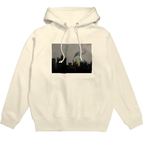 colorful town-factory- Hoodie