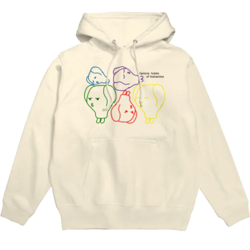 カラフルコマリマ横 Hoodie