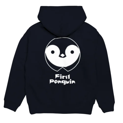 パーカーぺんぎん　白 Hoodie