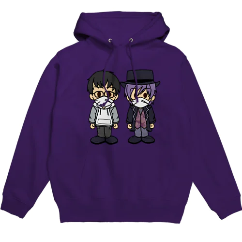 相撲博士うえぴー変身前後 Hoodie