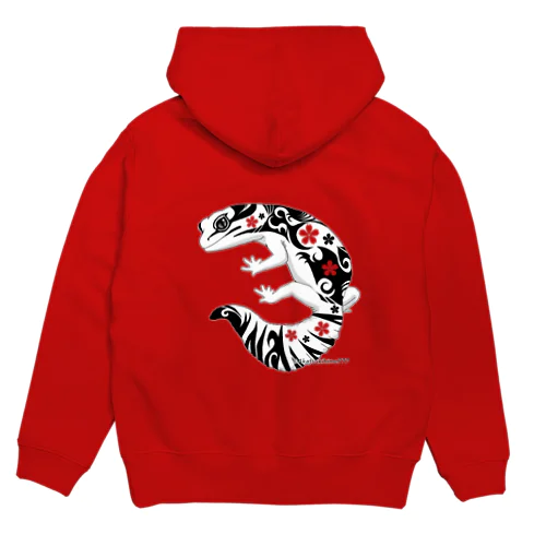 桜トライバル ニシアフリカトカゲモドキ透過 Hoodie