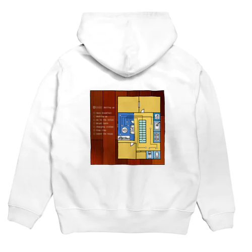 モーニングルーティン　黄 Hoodie