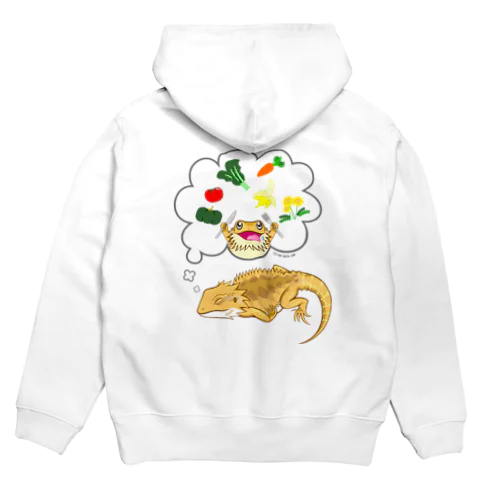 夢見るフトアゴちゃんバックプリント Hoodie