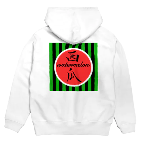 西瓜カットロゴ大玉 Hoodie