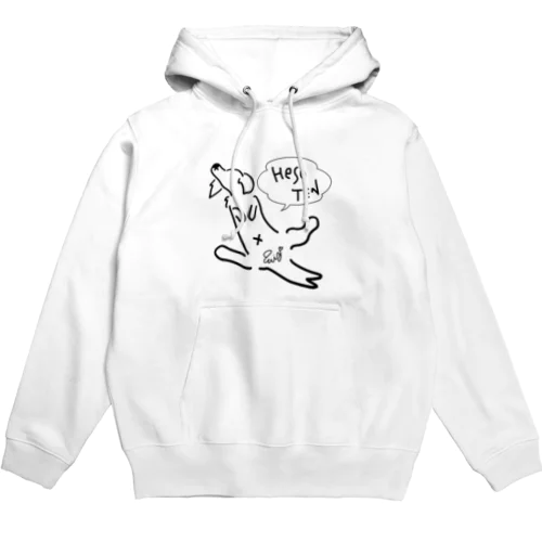 シンプルへそてんワンコ Hoodie