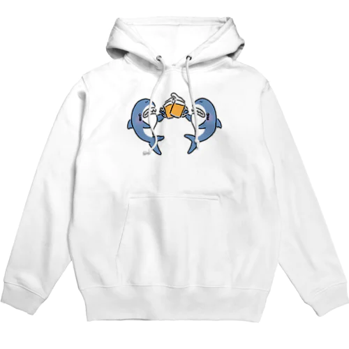 ジョッキを交わすサメ Hoodie