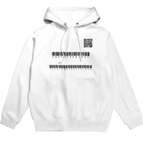 バイク好きな人のためのバーコード(バッグプリント無し) Hoodie