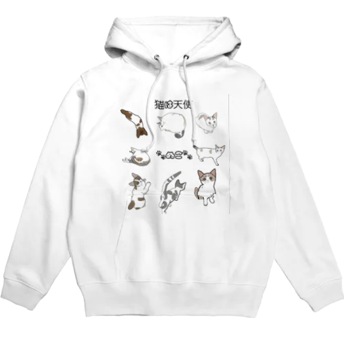 猫の可愛さは猫派の天使 Hoodie