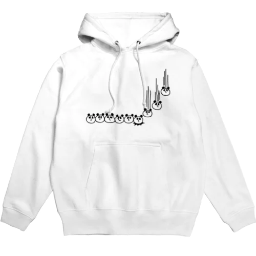 順番に落ちてくるパンダ Hoodie