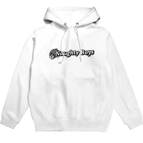 Naughty Boys モノクロロゴ Hoodie