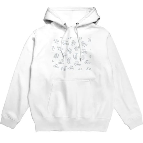 HONE総柄ホワイト Hoodie