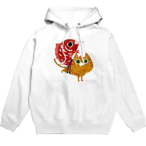 猫と鯛 めで鯛 福猫 茶トラ猫 Hoodie