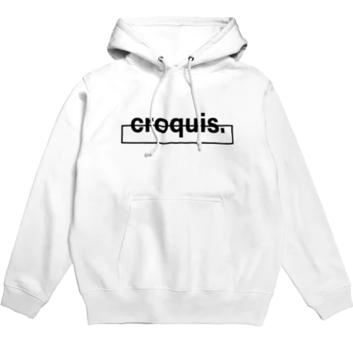 croquis./ベーシックロゴ(黒) Hoodie