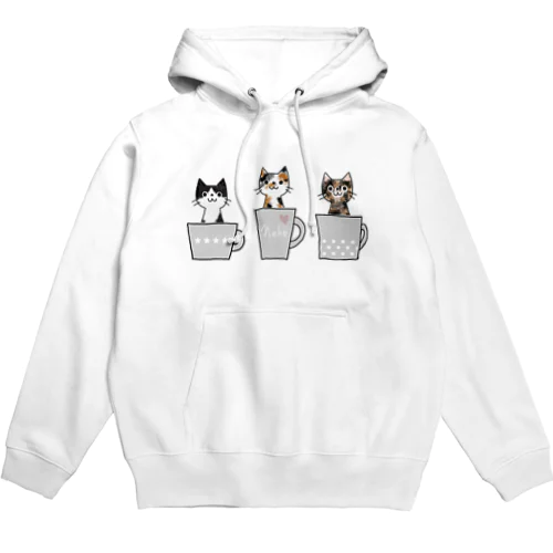 ねこマグ☆黒入り3人組 Hoodie