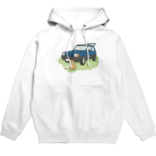 【青】ぱんだといぬ Hoodie