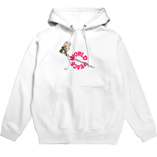 世界平和だよ！さげみちゃん（円形文字） Hoodie