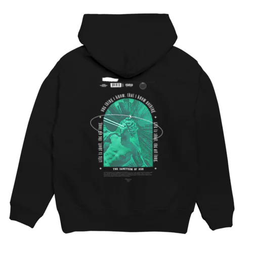 ストリートウェア彫刻プリント T シャツ #SanctumOfAsh Hoodie