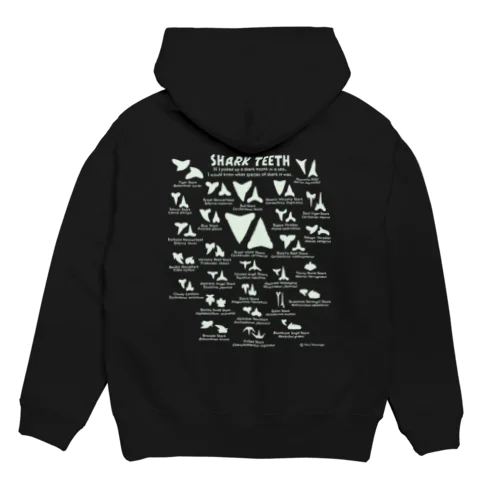 サメ歯deepcolorバックプリント Hoodie