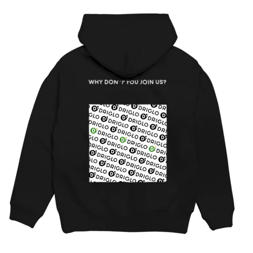 ドリグロホワイトベタグリーンロゴ Hoodie