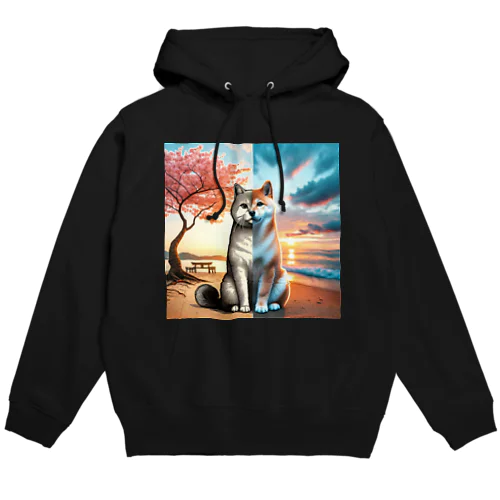 犬と猫 Hoodie