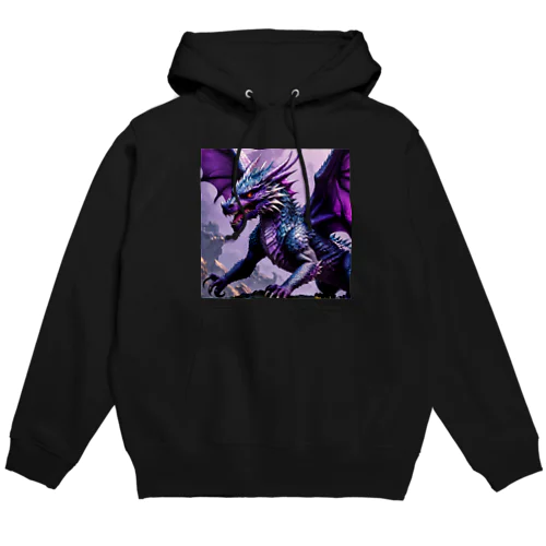 勇敢なドラゴン フラットベクトル Hoodie