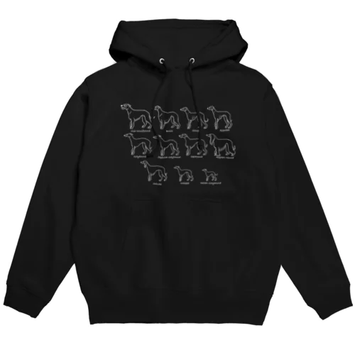 Sighthound Friends(濃色推奨) Hoodie