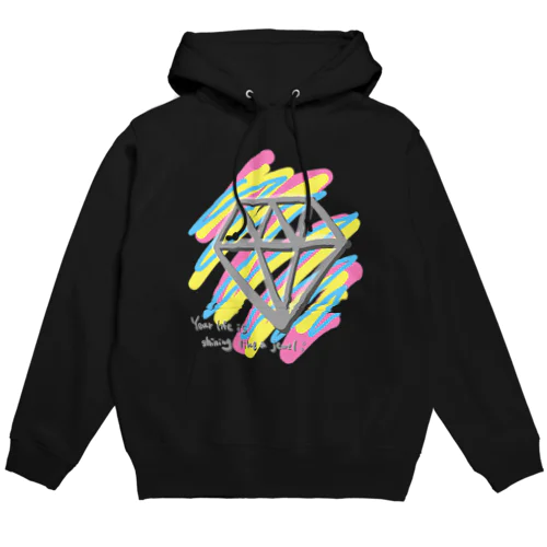 貴方の人生も宝石の様に輝いています(文字色違い) Hoodie