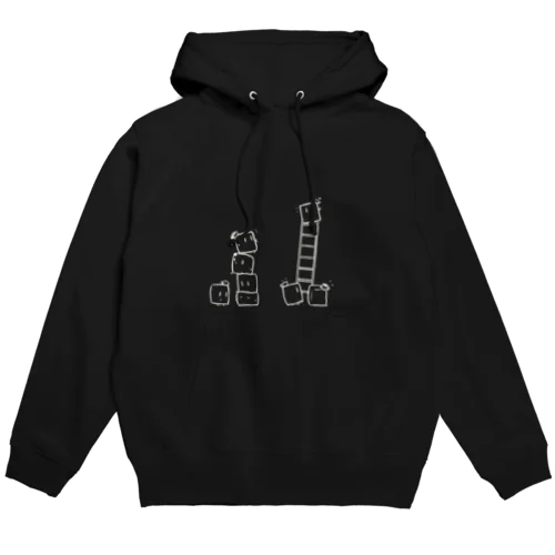 よじよじキューブパーカー(モノクロ) Hoodie