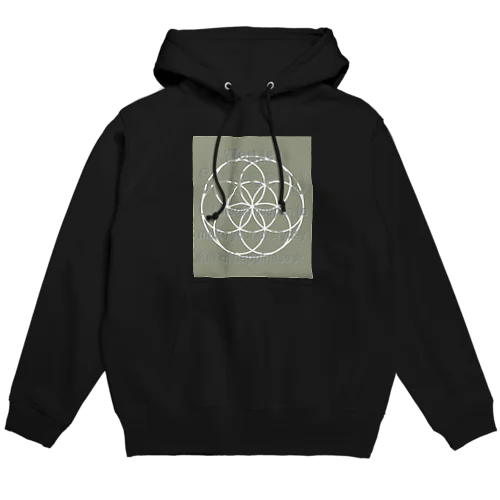 型押し風ロゴ入りシードオブライフ Hoodie