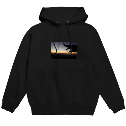 夕焼けと飛行機 Hoodie