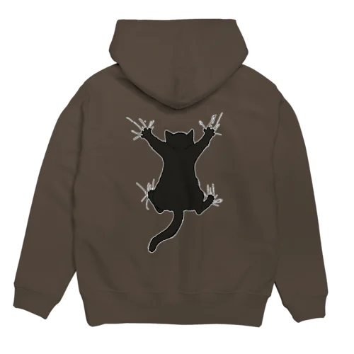 ひっつき黒猫（背面プリントのみVer.） Hoodie