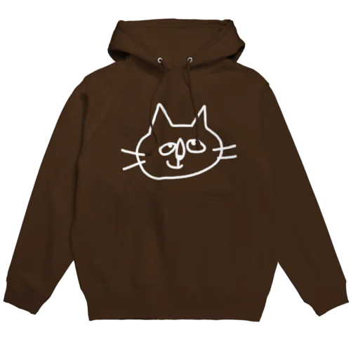 なんか思いついちゃった猫 ホワイト Hoodie