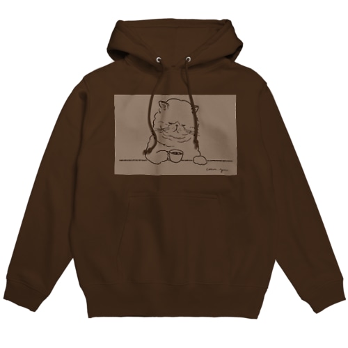 猫と珈琲（フレームデザイン） Hoodie