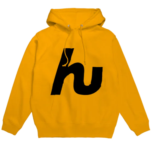 んぱんぱ　「ん」パーカー (ロゴ黒) Hoodie