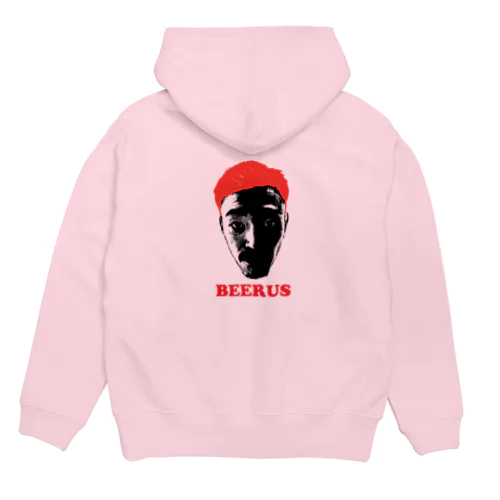 THE BEERUS FACE  レッド Hoodie