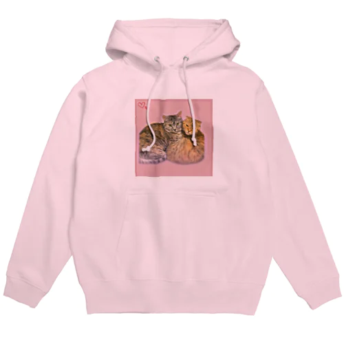らぶらぶねこ　ピンク Hoodie