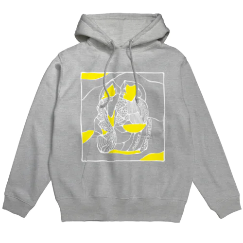 【audace × フクハラアキコ】laperirostum柄 Hoodie